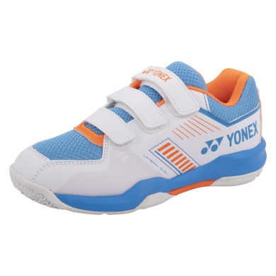Buty do badmintona Yonex Strider Flow 2025 (rzep) białe dziecięce